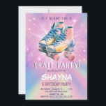 Girl Roller Skating Birthday Invitation<br><div class="desc">A cute and fun scoop skate invitation! Roller Skate Theme.</div>