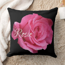 Girl Rosie name cute customizable pink rose floral