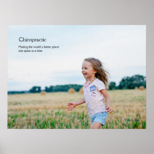 Girl running chiropractic poster