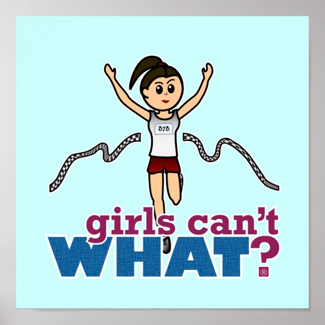 Girl Running in Red Poster (Front)