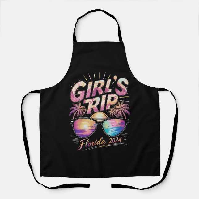 Girl’s Trip Florida 2024 Summer Beach Weekend  Apron (Front)