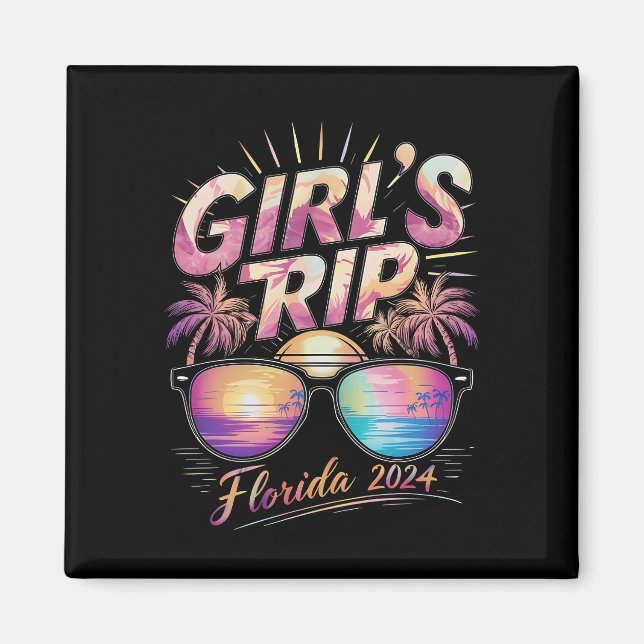Girl’s Trip Florida 2024 Summer Beach Weekend  Magnet (Front)