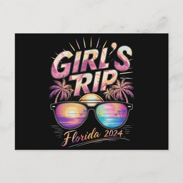 Girl’s Trip Florida 2024 Summer Beach Weekend  Postcard (Front)
