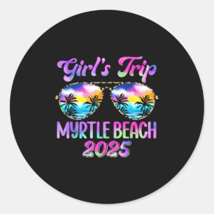 Girl’s Trip Myrtle Beach 2025 Summer Beach Weekend Classic Round Sticker