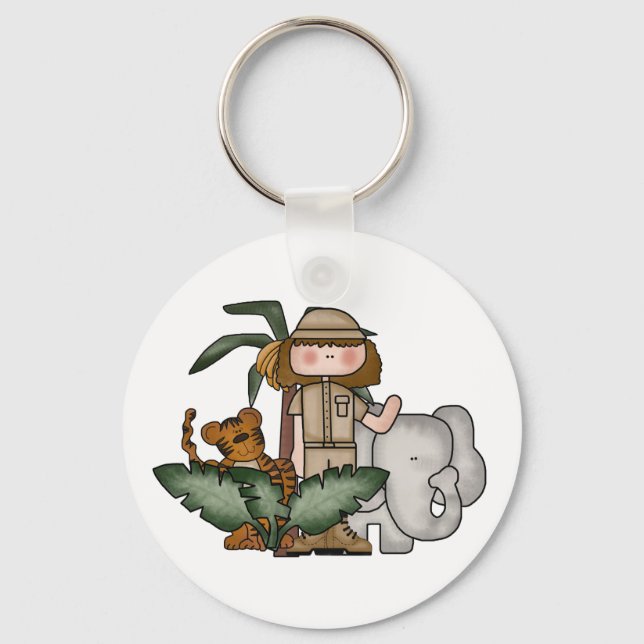 Girl Safari Keychain (Front)