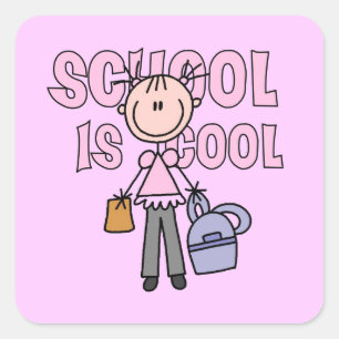 Girl School is Cool Square Sticker