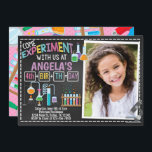 Girl Science Birthday Party Invitation Invite<br><div class="desc">Add a unique touch to your little ones special day with this invitation.</div>