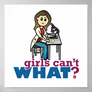 Girl Scientist Poster