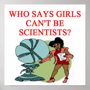 girl scientist poster