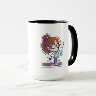 Girl Scientist Sticker Art Combo Mug, 15 oz  Mug