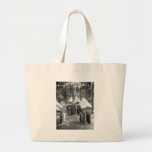 Girl Scout Flag-Raising: 1919 Large Tote Bag