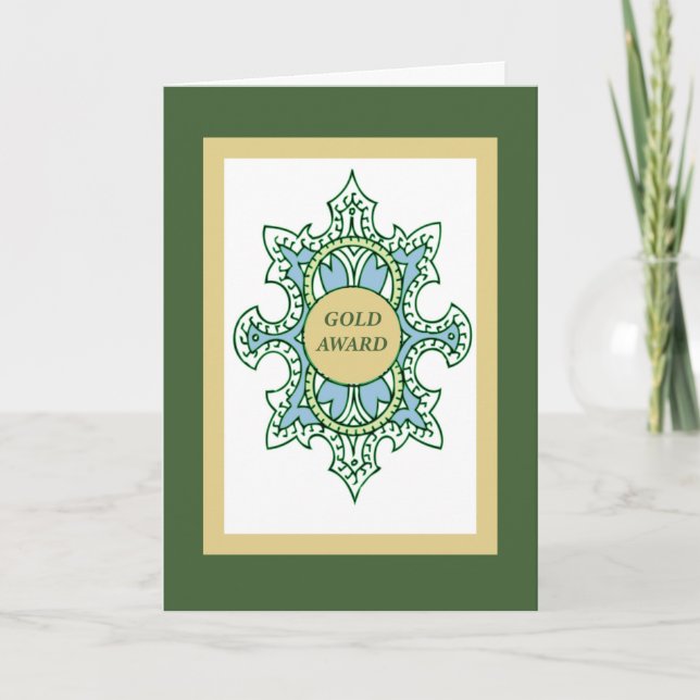 Girl Scout Gold Award Congratulations Success Card (Front)