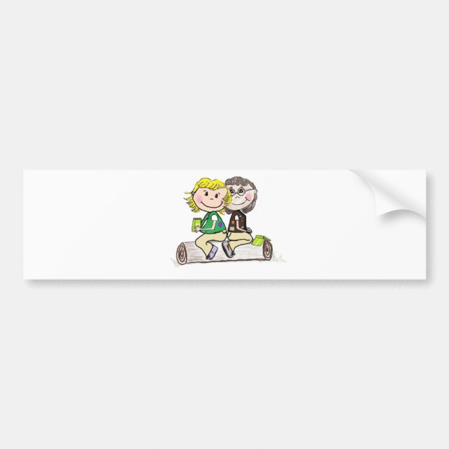 Girl Scout Junior Brownie Outdoors Bumper Sticker (Front)