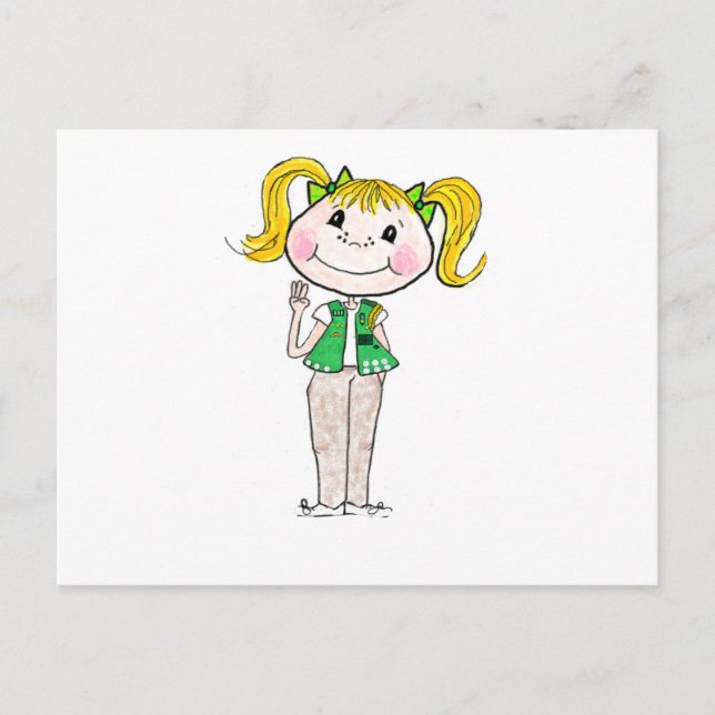 Girl Scout Junior Keeping the Promise Postcard (Front)
