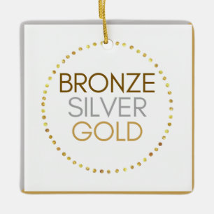 Girl Scout Triple Metal Christmas Ornament 