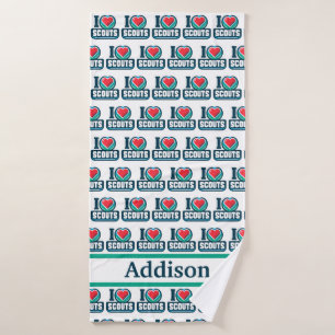 Girl Scouting I Heart Scouts Towel