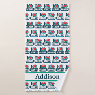 Girl Scouting I Heart Scouts Towel