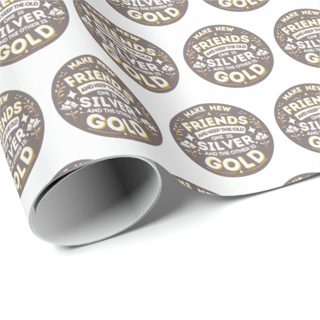 Girl Scouting Make New Friends Gift Wrap (Roll Corner)