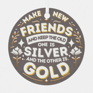 Girl Scouting Make New Friends  Metal Tree Decoration