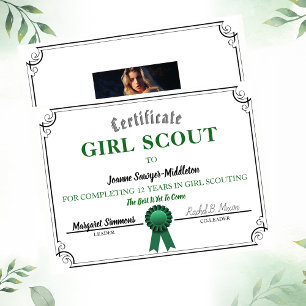Girl Scouting Service Certificate Template