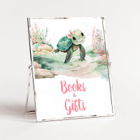 Girl Sea Turtle Baby Shower Books and Gifts