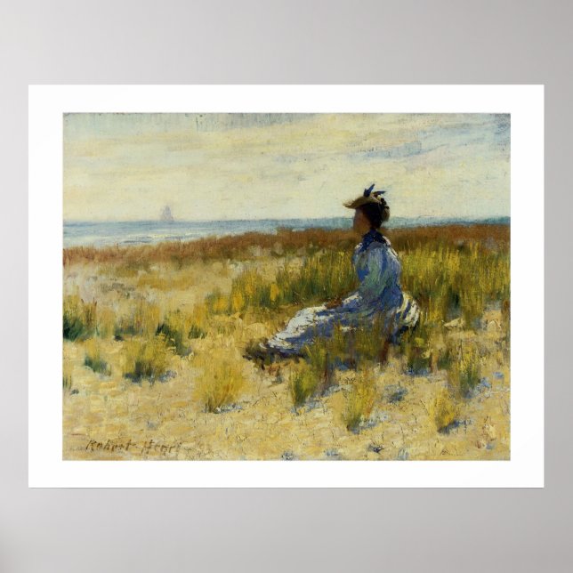 Girl Seated by the Sea Poster (Front)
