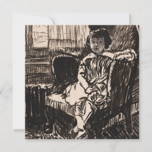 Girl Seated in Chair (ca. 1917-1918)  Canvas Print