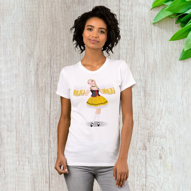 Girl Serving Beer Womens T-Shirt (Creator Uploaded)