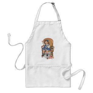 Girl Sewing Dollies Standard Apron