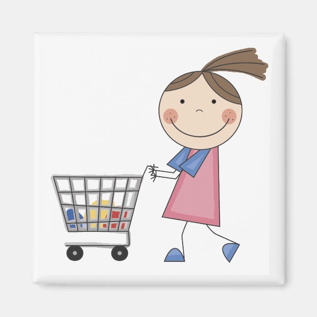 Girl Shopping T-shirts and Gifts Magnet (Front)