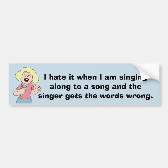 Girl Singer Bumper Sticker (Front)