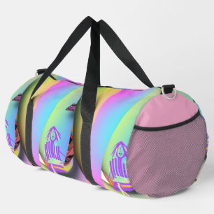 Girl Sitting Down Duffle Bag