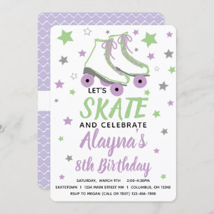Girl Skate Birthday Party  Invitation