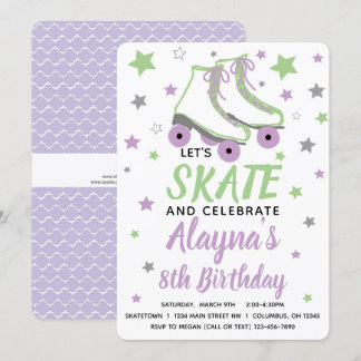 Girl Skate Birthday Party Invitation