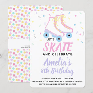 Girl Skate Birthday Party Invitation