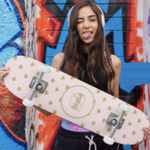 Girl Skateboard Monogram and Name