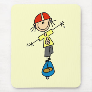 Girl Skateboarder Tshirts and Gifts Mouse Pad