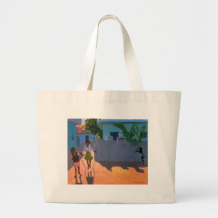 Girl Skipping 1995 Large Tote Bag