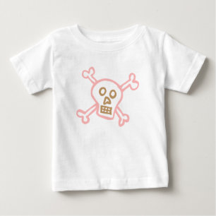 Girl Skull and Crossbones Baby T-Shirt