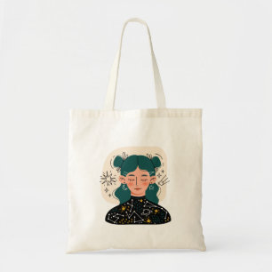 Girl Sleep Design Tote Bags