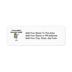 Girl Smart Because I Read Return Address Label