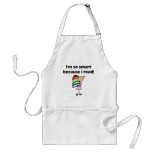 Girl Smart Because I Read Standard Apron