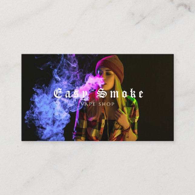 Girl Smoke Vape Shop Business Card (Front)