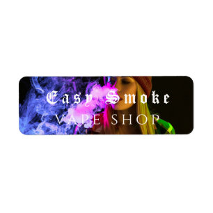 Girl Smoke Vape Shop Business Return Address Label