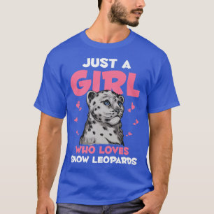 Girl Snow Leopards Kitten and Cat Lover T-Shirt