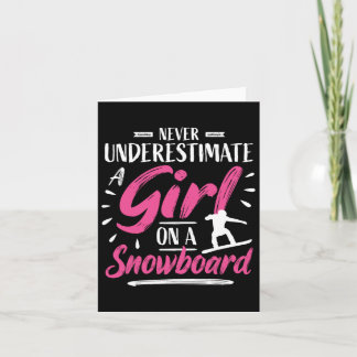 Girl Snowboarding - Snowboard  Card
