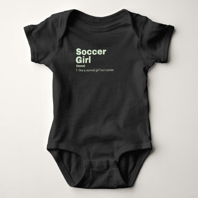  Girl - Soccer Baby Bodysuit (Front)