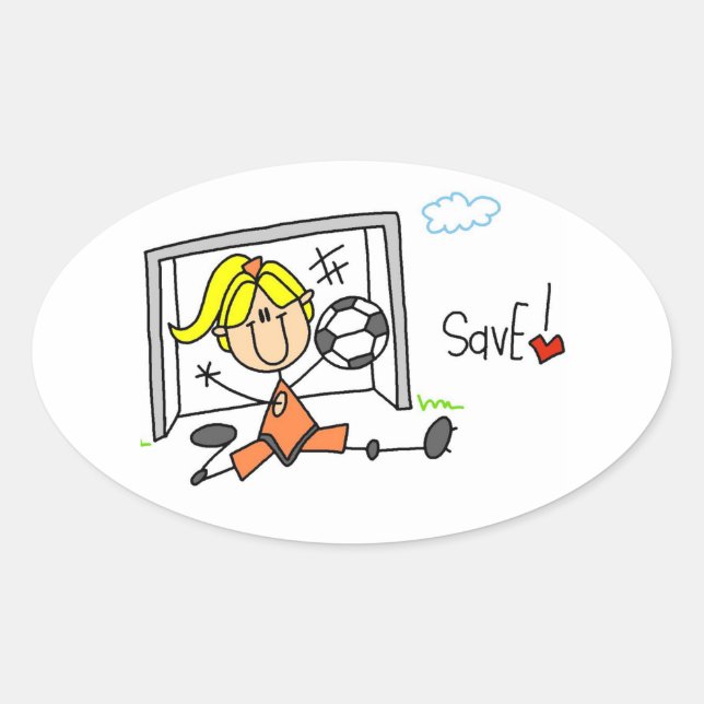 Girl Soccer Goal Keeper Stickers (Front)