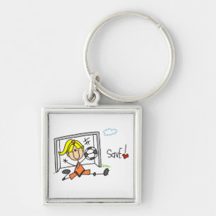 Girl Soccer Goal Keeper T-shirts and Gifts Key Ring