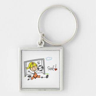 Girl Soccer Goal Keeper T-shirts and Gifts Key Ring